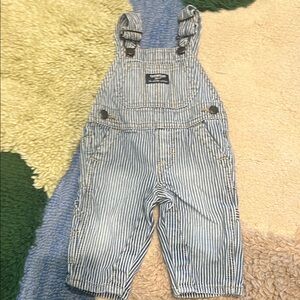 OshKosh B'gosh Blue and White Striped Overalls